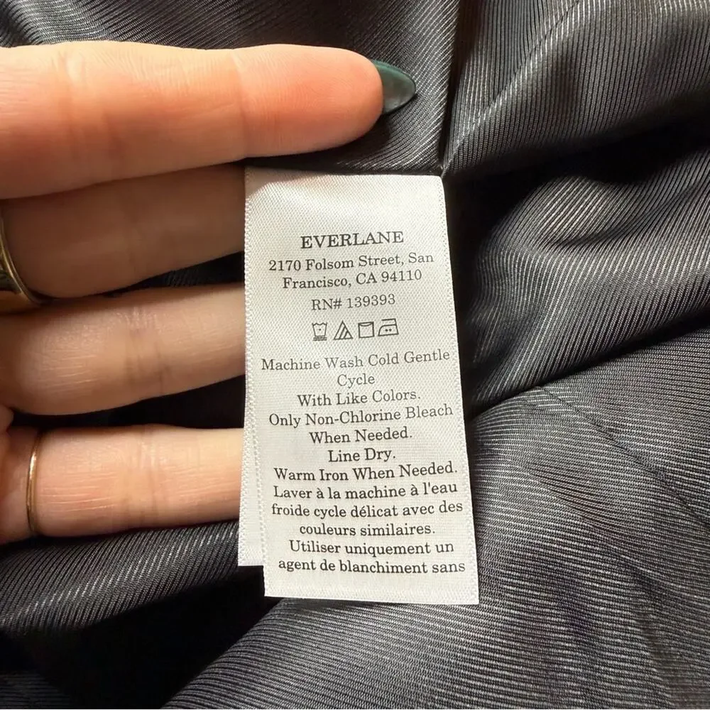 Everlane TENCEL Oversized Blazer Black Size 16 NWT Sustainable Structured - Picture 10 of 12